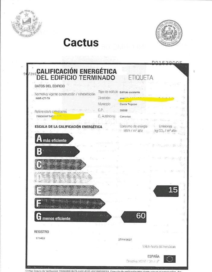 Vivienda Vacacional Cactus Коста-Тегисе Экстерьер фото